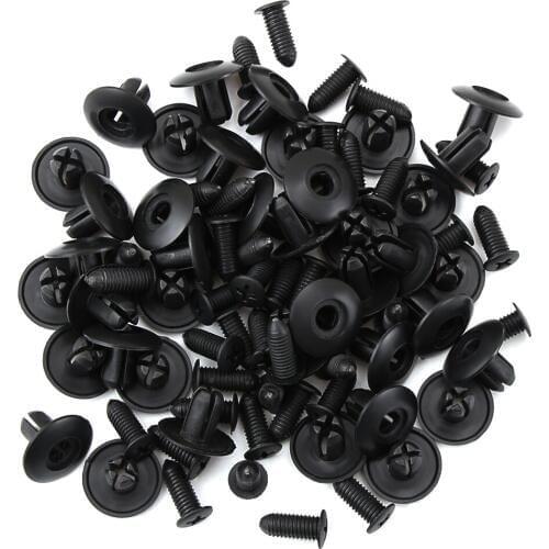 20Pcs 8mm Car Universal Mixed Door Trunk Rack Bumper Expansion Screw Threaded Nail Plastic Interior Clip Clasp for Car