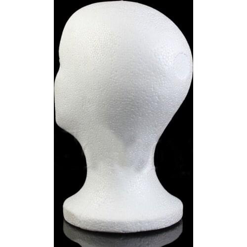 Female Foam Wig Hair Hat Glasses Display Mannequin Manikin Styrofoam Head Model