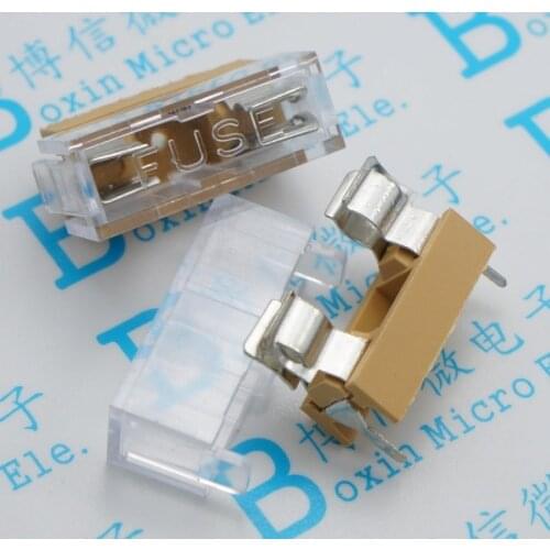 10PCS 5*20MM GLASS FUSE HOLDER with Transparent Cover 5*20 insurance tube socket fuseholder for 5X20MM 5X20 fuse PCB BOARD