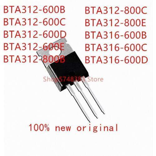10PCS BTA312-600B BTA312-600C BTA312-600D BTA312-600E BTA312-800B BTA312-800C BTA312-800E BTA316-600B BTA316-600C BTA316-600D