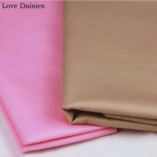 Solid Color PINK KHAKI 100% Cotton Poplin Fine Fabric Tissue for DIY Spring Summer Handwork Apparel Clothing Shirt Dress Textile