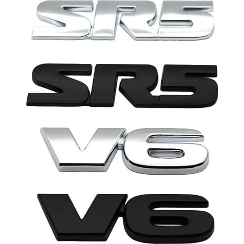 3D Car Sticker Metal SR5 V6 Logo Emblem Badge Car Rear Tail Trunk Side Decals For Toyo-ta Tacoma Car styling Auto Accessories