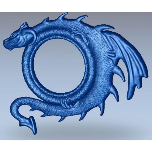 3d model relief drago for cnc in STL file format