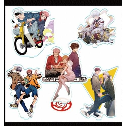 Anime Jujutsu Kaisen Fashion Acrylic Display Cartoon Stand Model Itadori Yuji Fushiguro Megumi Gojo Satoru Cute Desktop Toy