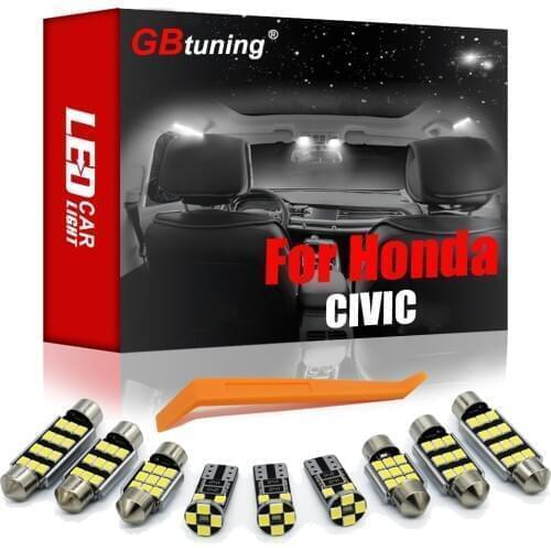 Error Free LED For Honda Civic EG EK 3D 4D 5D 10th Sedan Coupe Hatch 1992-2020 Vehicle Ceiling Lamp Interior Reading Light Kit