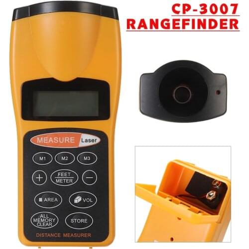 CP-3007 Handheld Electronic Ultrasonic Measure Distance Meter High Accuracy Digital Ultrasonic Rangefinder With Laser LCD