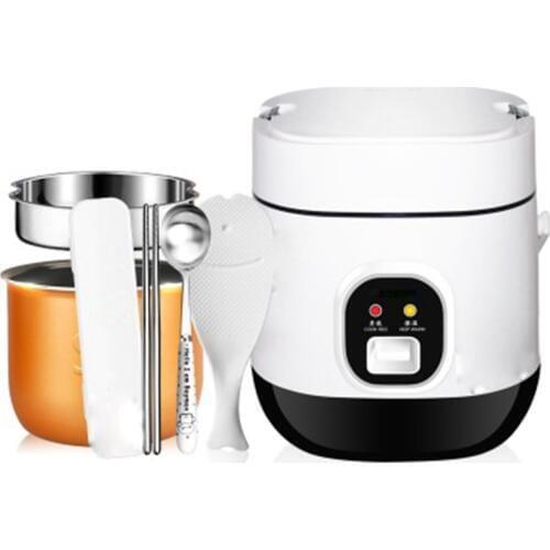 DMWD 1.2L Mini Electric Rice Cooker 220V Travel Portable Soup Pot Egg Boiler Steamer Nonstick For 1-2 People Heat Preservation