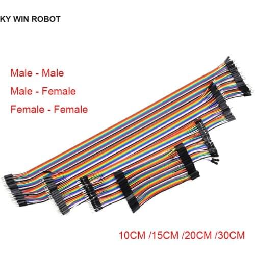 Dupont Line 10cm 15cm 20CM 30CM Male to Male+Female to Male + Female to Female Jumper Wire Dupont Cable for arduino DIY KIT