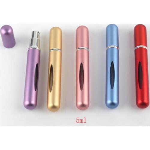 5ml Aluminum Metal Shell Atomizer Bottle With window Capacity visible Perfume Bottle