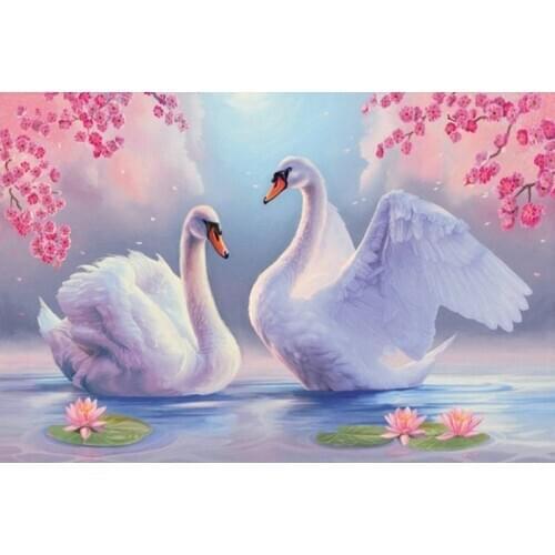 Animal Picture diy Diamond Painting Swan Full Square 3D Diamond Embroidery Animal Crystal Mosaic Rhinestone Swan