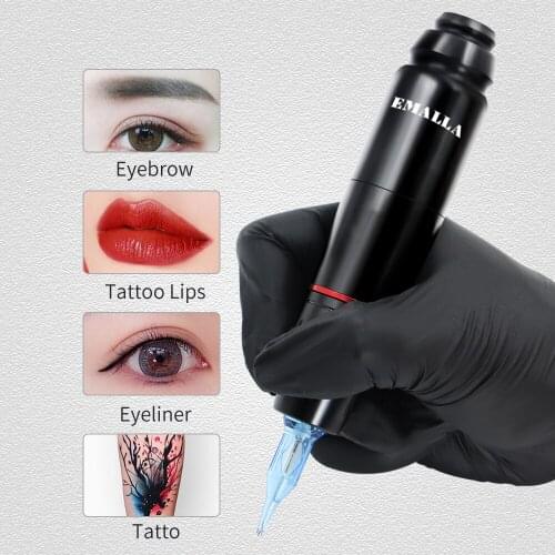 EMALLA Professional Tattoo Machine Cartridge Pen Tattoo Pen Machine Tattoo Gun For Tattoo Artrist Cartridge Needles Gun Supply