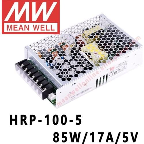 Mean Well HRP-100-5 meanwell 5V/17A/85W DC Single Output with PFC Function Switching Power Supply online store