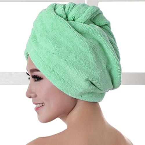 Microfibre After Shower Hair Drying Wrap Womens Girls Ladys Towel Quick Dry Hair Hat Cap Turban Head Wrap Bathing Tools