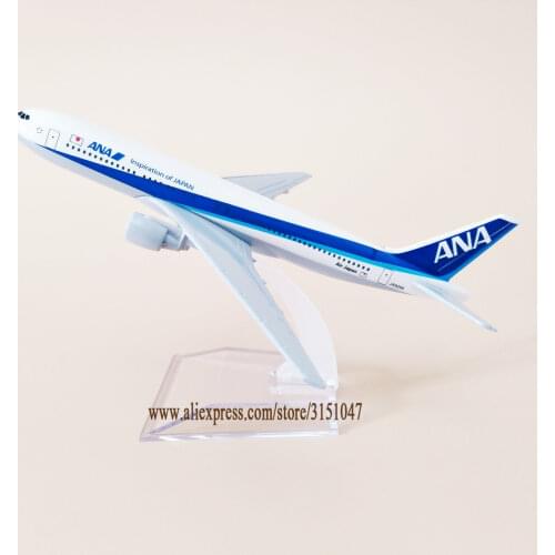 Alloy Metal Japan Air ANA B777 Airlines Airplane Model ANA Boeing 777 Airways Plane Model Stand Aircraft Kids Gifts 16cm