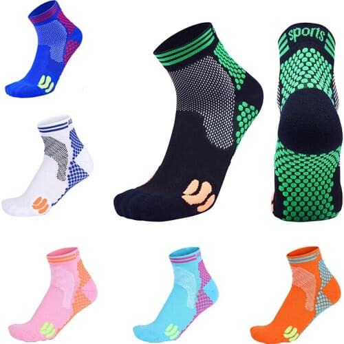 Mens and womens compression socks breathable marathon socks anti fatigue sports cycling running socks