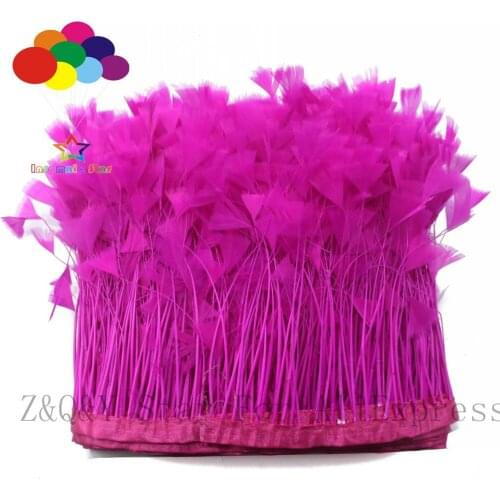 Natural 10-15CM (4-6 inches) tear flat head turkey feather dyed plum red making cloth edge DIY craft jewelry feather