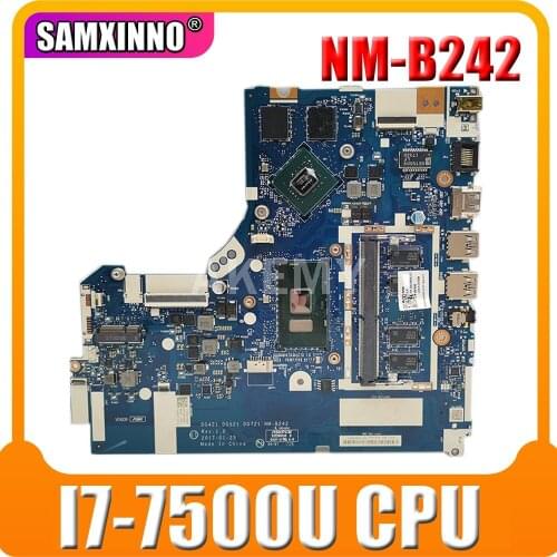 NM-B243 Laptop motherboard For Lenovo Ideapad 320-17IKB original mainboard 4GB-RAM I7-7500U GT940MX/920MX