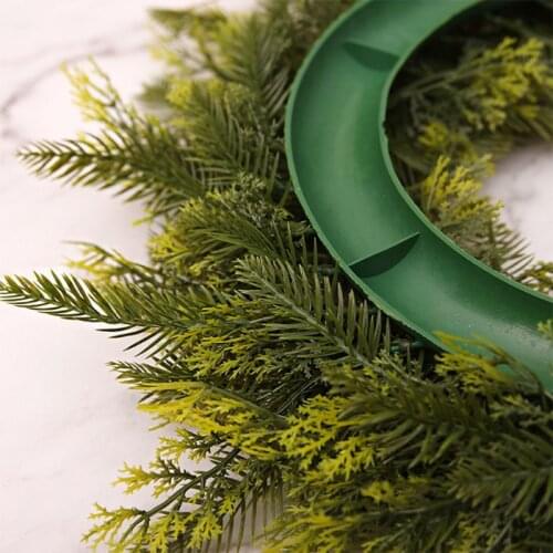 PE Christmas Wreath Handmade Rattan Pendant Christmas Garland Mall Door Decorati R7RC