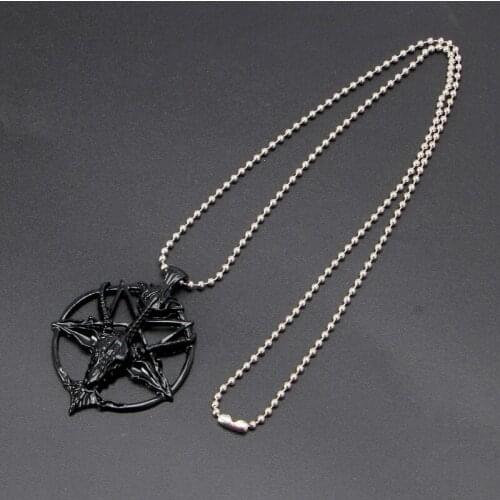 Sabbatic Goat Head Pendant Necklaces Baphomet LaVeyan LaVey Satainism