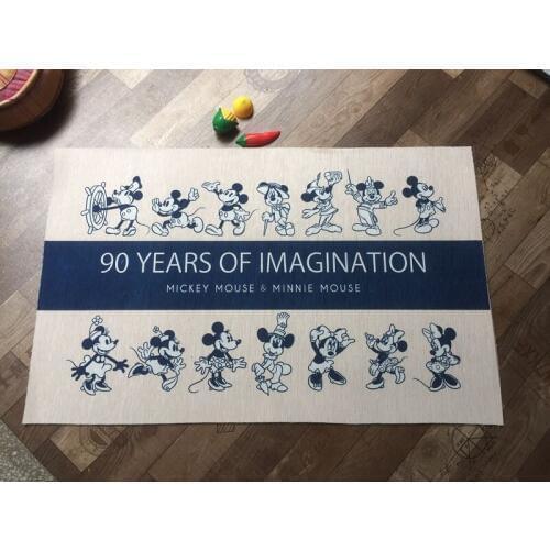 Cartoon Mickey Rectangular Non-slip Soft Carpet Living Room Bedroom Bathroom Entrance Doormat 50*80cm Floor Mat Rugs