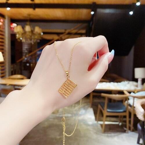 Luxury Titanium Steel Pendant Necklace Is Not Easy To Be Allergic And Color-Preserving Clavicle Chain Women 2021 New Wild