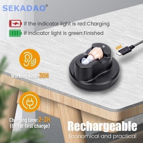 Hearing Aid Rechargeable Hearing Device ITE Ear Hearing Aids for The Elderly Audifonos Sound Amplifier for Deafness