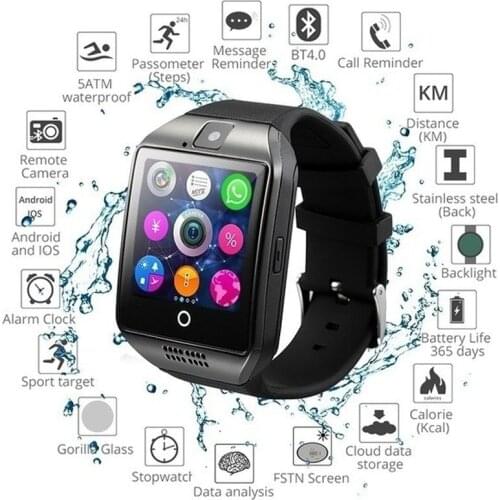 Q18/DZ09 Smart Watch For Men Woman Full Smartwatch Built-in Photograghy Life Waterproof Sport Monitor Bluetooth Smartwatch 2021
