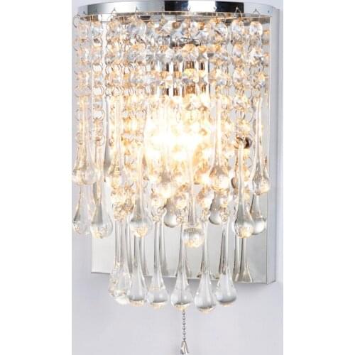 Modern Art High Grade Crystal E14 Wall Lamp For Home Bedroom Living Room Decoration Indoor LED Lighting European Luxury Style