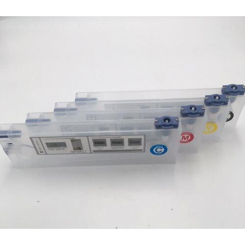 Inkjet printer ciss ink supply system 220ml ink cartridge empty refill cartridges with sensor for eco solvent printer(no chips)