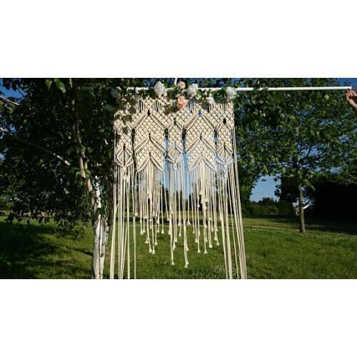 90cm x 245cm Macrame arch wedding, photo scenery, ceremony backdrop, boho wedding,large background, long macrame wall hanging