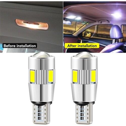 T10 W5W LED Car Clearance Lights Reading Lamp for Lada Granta Largus Kalina 4*4 Priora 2110 for BMW E46 E60 E90 E91 E92 E93 F30