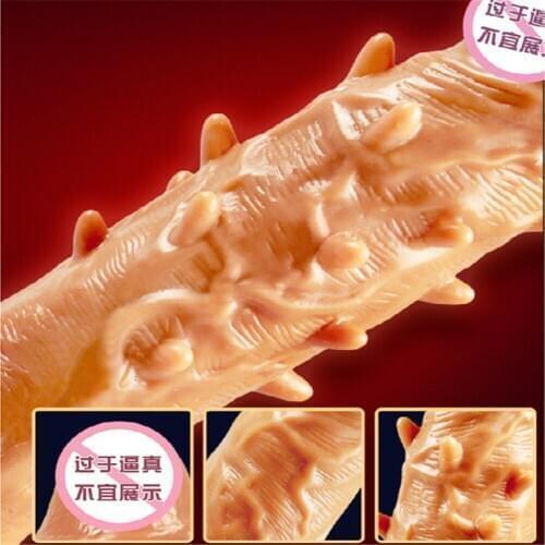 Penis Extender Condoms with Spikes Dick Sex Toy Penis Pump Vacuum Pump Intimate Penis Sleeve Penis Enlarger Erotic Rubber Dick