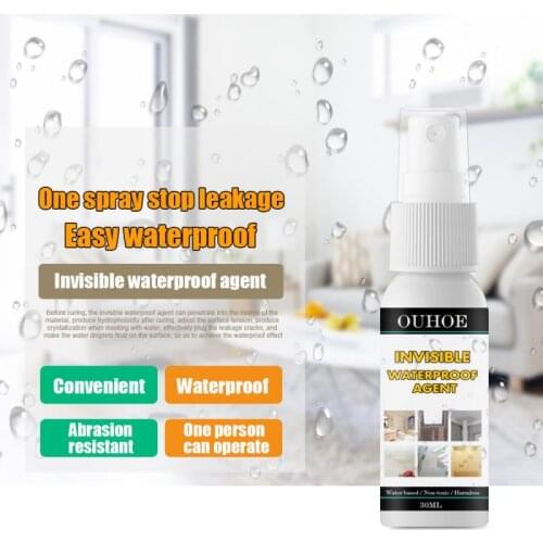 OUHOE waterproof agent, bathroom permeable nano transparent spray glue tile, exterior wall roof leaks waterproof paint