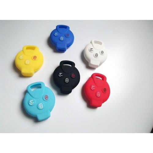 Car refiting Silica gel Car key protective cover case bag holder for Mercedes-Benz Smart