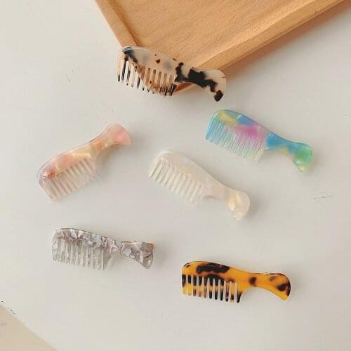 12 Colors Multicolor Acetate Hair Comb Girl Hair Clips Women Hair Pins Duckbill Clip Hair Barrette Accessories