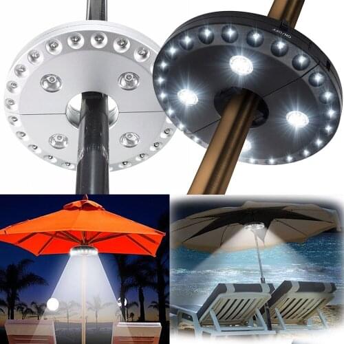 Patio Umbrellas Light 28 LED Battery Operated Camping Tent Pole Light 3 Brightness Modes Portable Outdoor Lamp sombrilla playa