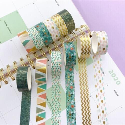 1X French style foil Washi Tape Kawaii Masking Tape Whale Decorative Tape For Sticker Scrapbooking DIY Photo Album