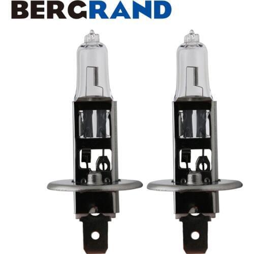 2PCS H1 55W 12V Clear Glass Fog Lights Halogen Lamps Car Head Lamp 3100K Quartz Glass Light Bulbs For Cars P14.5s