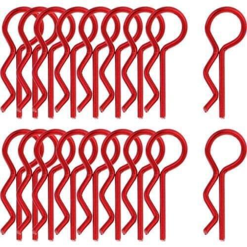 20pcs Stainless Steel Body Clips R Pin Shell for Redcat HPI HSP 1/10 1/12 1/16 RC Car Parts