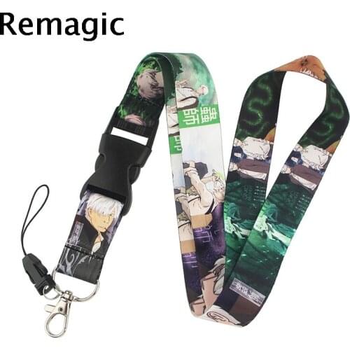 20pcs Mushishi Keychain Lanyards Id Badge Holder ID Card Pass Gym Mobile Phone Badge Holder Key Strap webbings ribbons