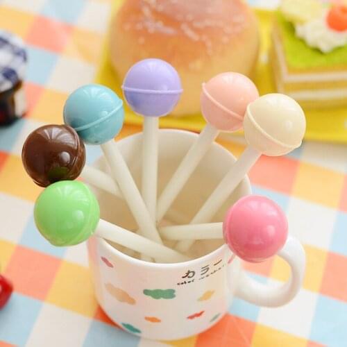 36 Pcs/Lot Colorful Lollipop Pens Ballpoint 0.5mm Black Ink for Writing Signature Kawaii Stationery Office School EB921