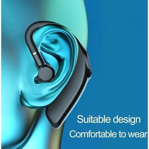 1Pc Earphone Bluetooth 5.2 Wireless Headphone Rechargeable Waterproof Hanging Earhook Car Earphone With Mic Sport Gaming Headset