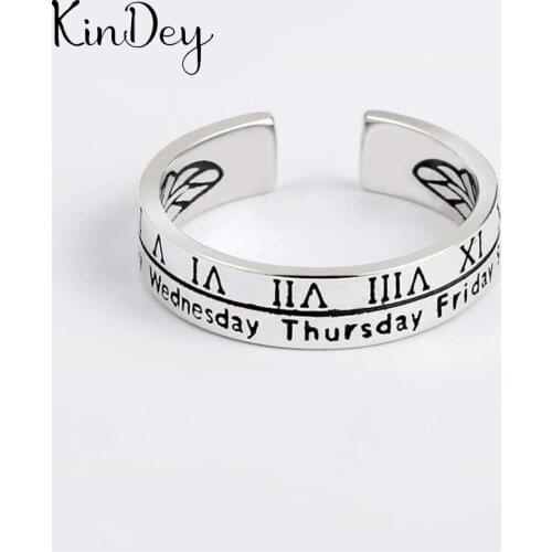 Bohemian Charm Boho Letter Rings For Women Lover Wedding Bridal Valentines Gifts Men Open Retro Antique Rings 2021