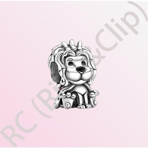 2020 Autumn New S925 Sterling Silver Beads Wavy Union Jack Lion Charms fit Original Pandora Bracelets Women DIY Jewelry Gift