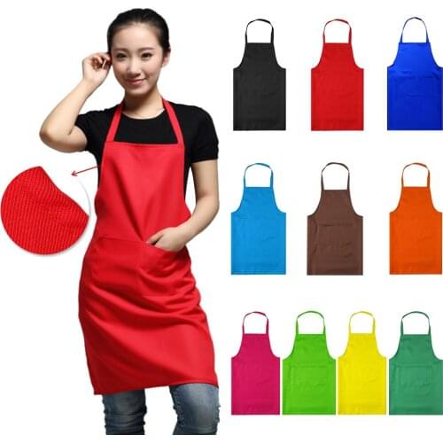 Apron Waterproof Solid color Plain Home Kitchen Men Lady Women Waiter Cafe Restaurant Cooking Dress Hairdresser couples Chef