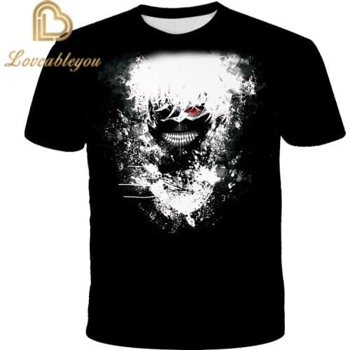 Anime Harajuku T-Shirt Tokyo Ghoul Clothing Unisex Adults Child Casual Fashion T Shirt Short Sleeve Tops Tshirt Cosplay