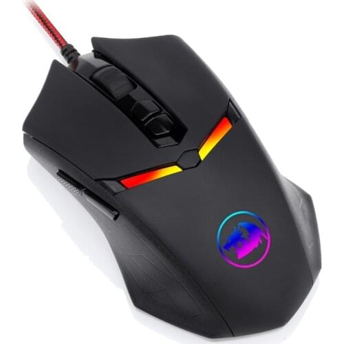 Redragon M602 Gaming Mouse with Adjustable DPI RGB LED Backlight Ergonomic Gamer Mice Side Buttons 8 built-in weights