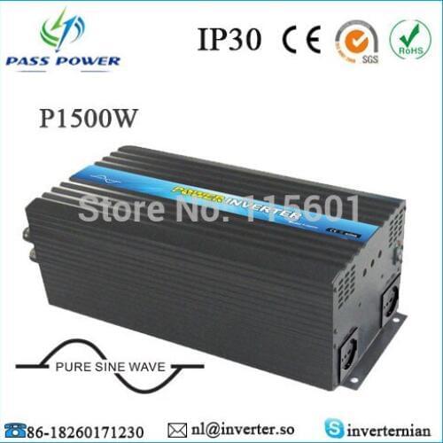 Free Shipping Single Phrase 50Hz 60Hz DC 12V 24V 48V AC 100V 110V 120V 220V 230V 230V PSW Pure Sine Wave Solar Inverter 1500W