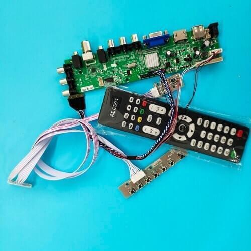 Kit For N173FGE-L12/N173FGE-L13 VGA LED HDMI digital 1600X900 Signal controller board DVB-T DVB-T2 40pin TV LVDS USB remote WLED