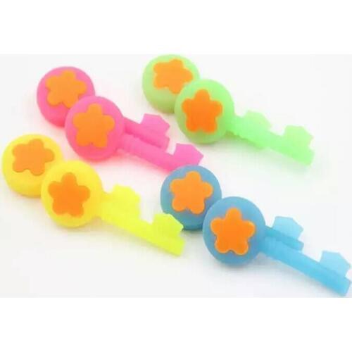 New Arrival Pencil Eraser with Colorful Key Eraser Primary School Student Stationery Korean Design Eraser MOQ 18 Pieces Per lot